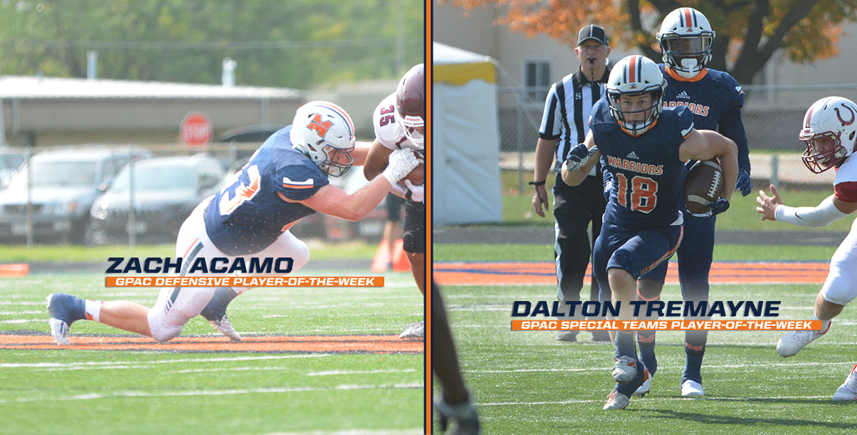 Acamo and Tremayne Earn Weekly GPAC Honors
