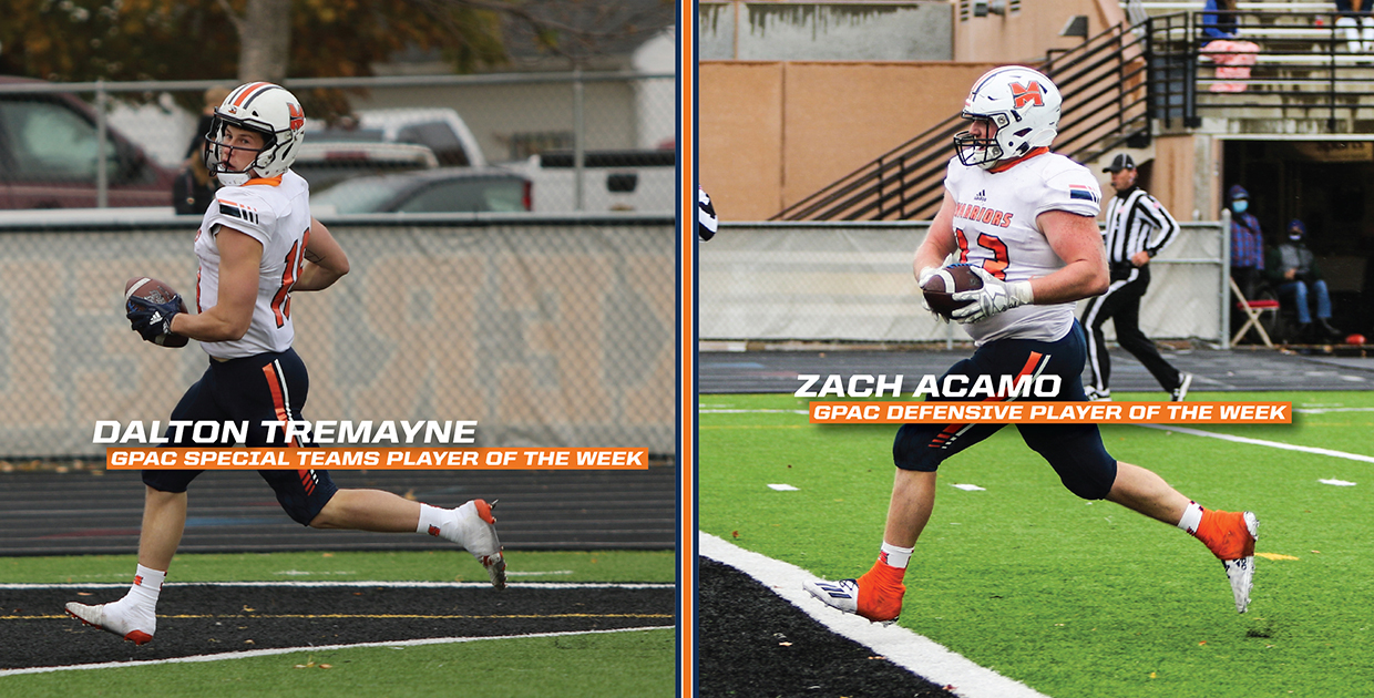 GPAC Announces Weekly Football Honors; Acamo and Tremayne Honored Again