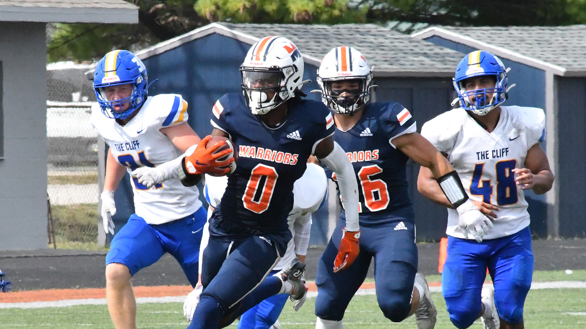 No. 3 Mustangs Pull Away from Warriors with Defensive Scores