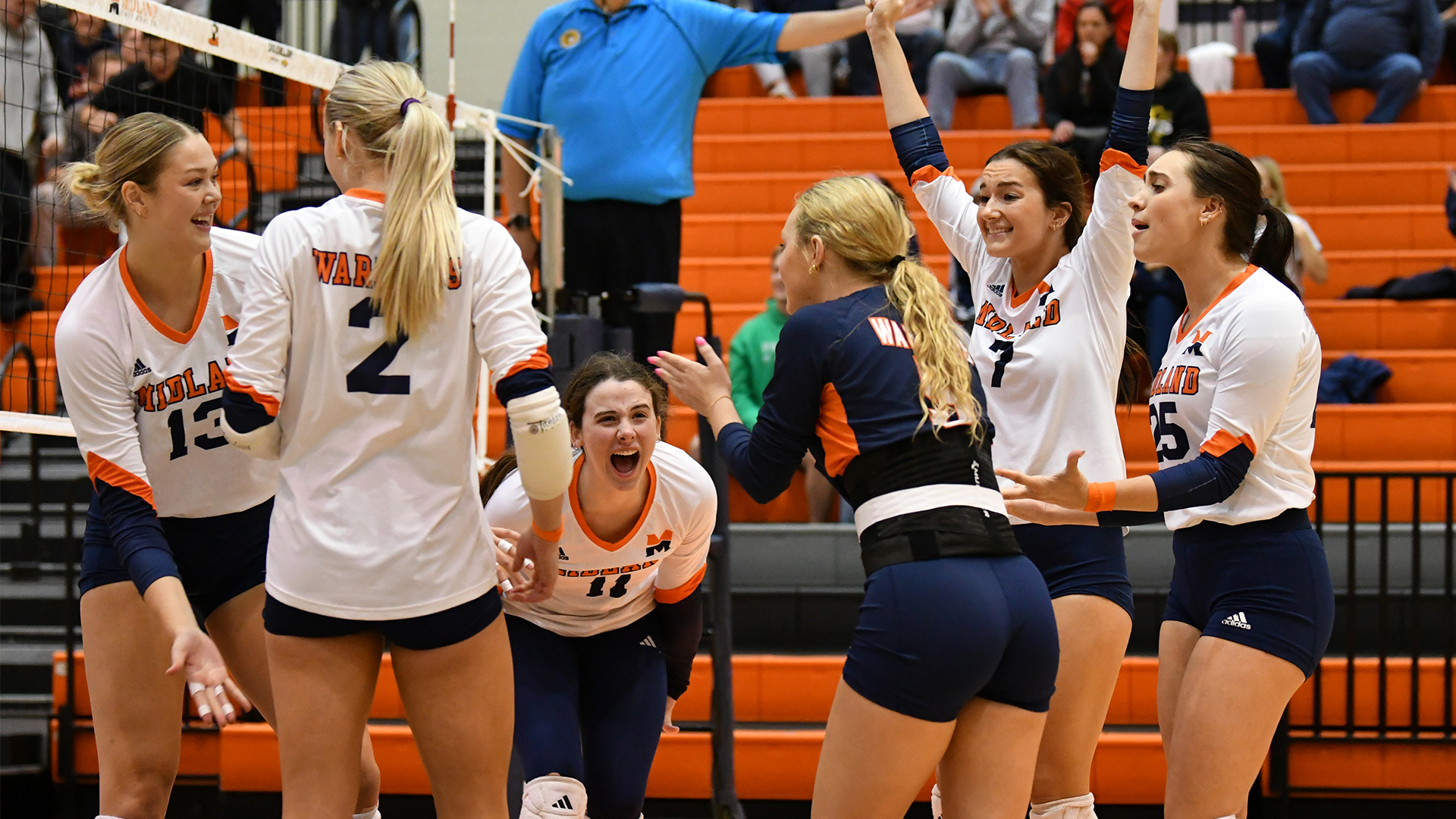 No. 17 Midland Outlasts College of Saint Mary in Five-Set Thriller